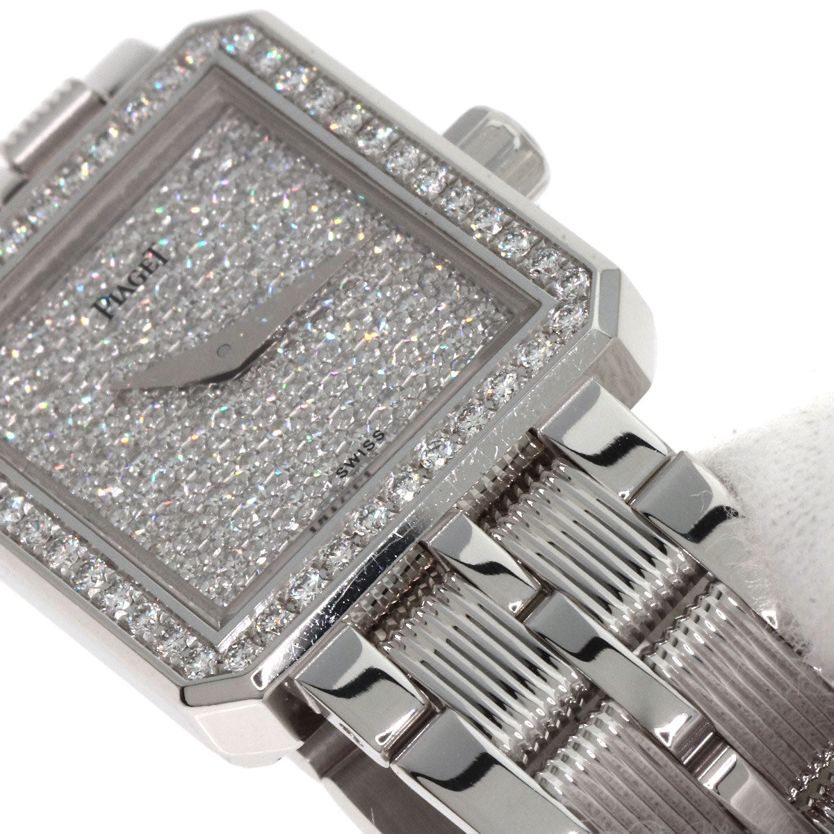 PIAGET ピアジェ プロトコール 文字盤 ダイヤモンド 腕時計 K18WG レディース 中古