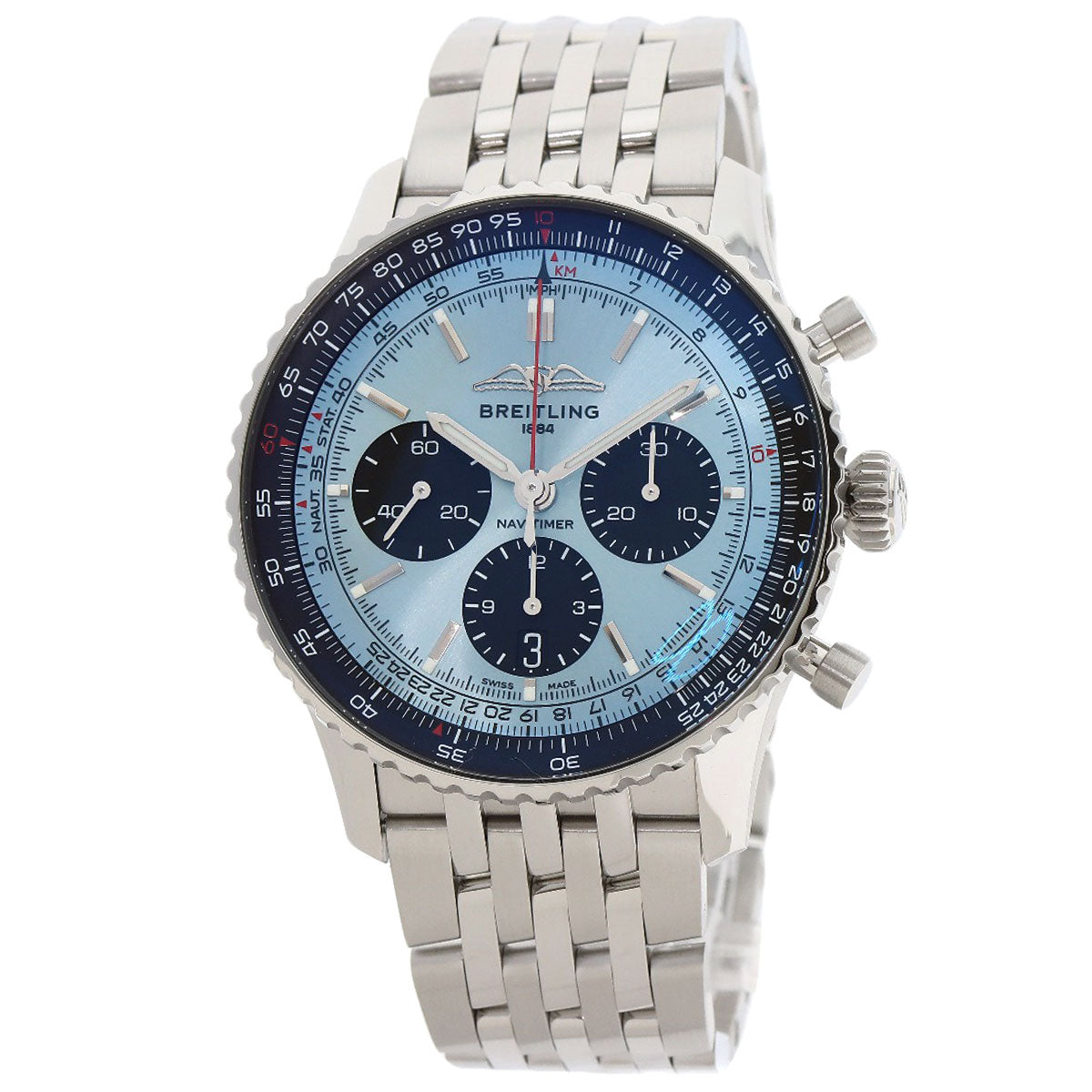 BREITLING ブライトリング AB0138241C1A1 ナビタイマー B01 クロノグラフ 43 腕時計 SS メンズ 中古
