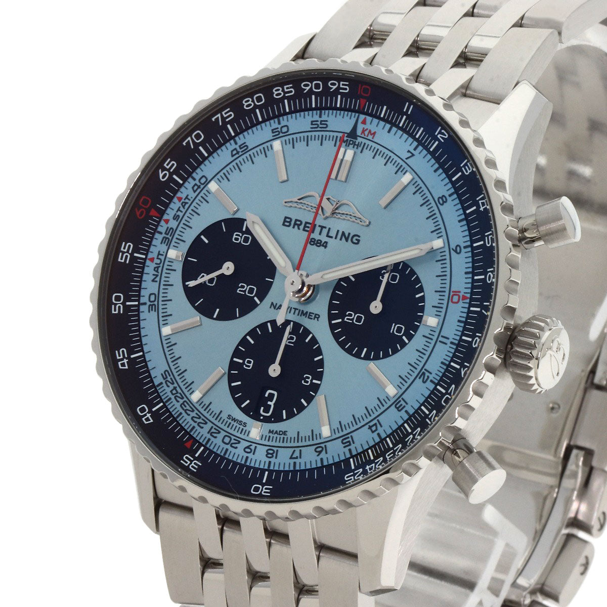 BREITLING ブライトリング AB0138241C1A1 ナビタイマー B01 クロノグラフ 43 腕時計 SS メンズ 中古