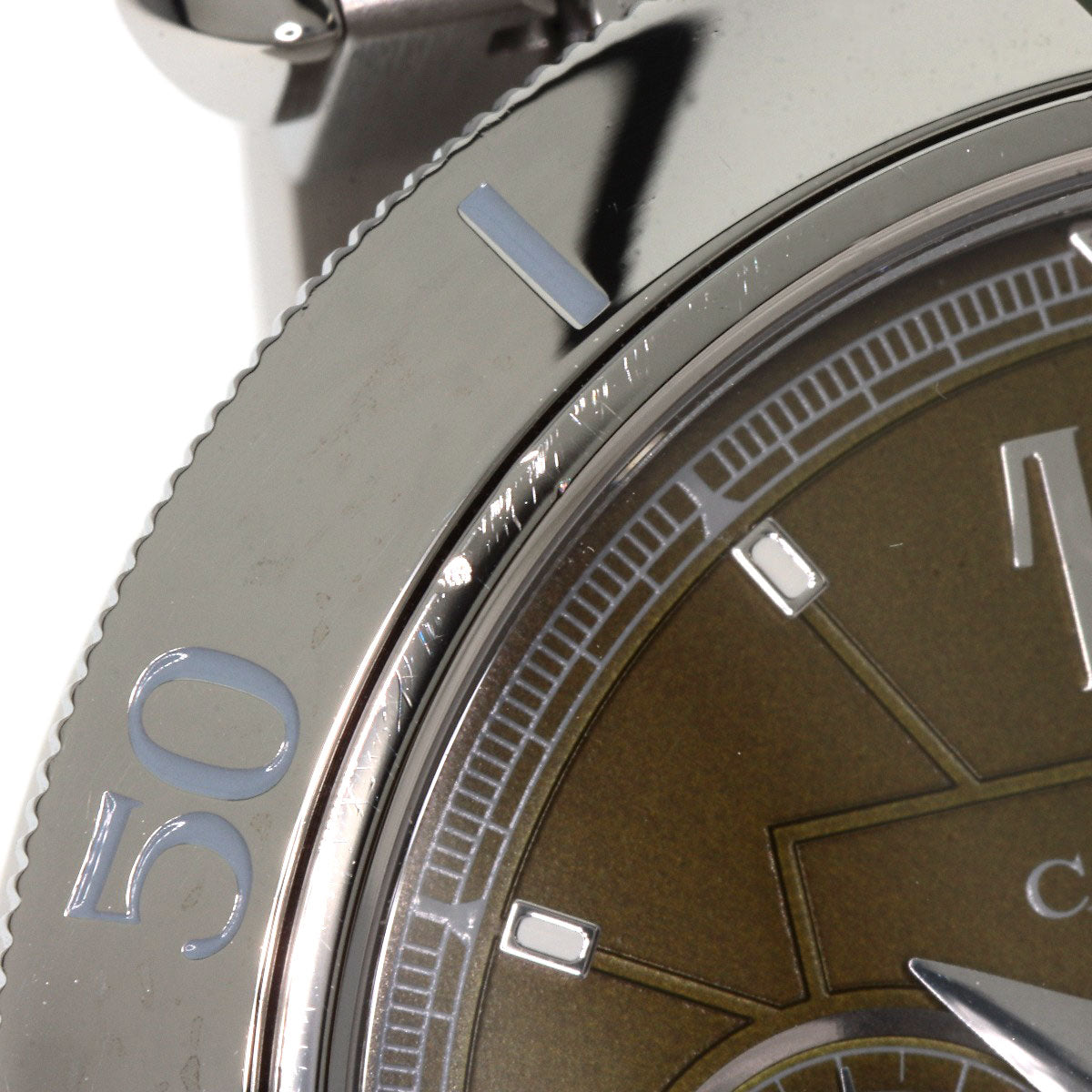 CARTIER カルティエ WSPA0046 パシャドゥカルティエ オリーブグリーン 腕時計 SS メンズ 中古