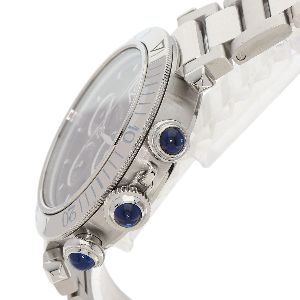 CARTIER カルティエ WSPA0046 パシャドゥカルティエ オリーブグリーン 腕時計 SS メンズ 中古
