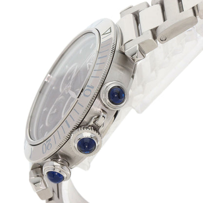 CARTIER カルティエ WSPA0046 パシャドゥカルティエ オリーブグリーン 腕時計 SS メンズ 中古