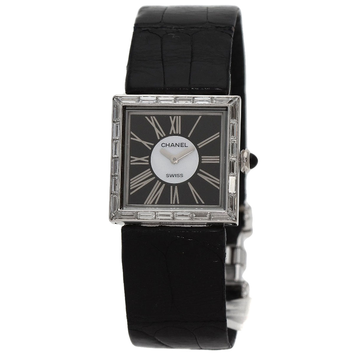 CHANEL シャネル H0106 マドモアゼル ダイヤモンドベゼル 腕時計 K18WG レディース 中古
