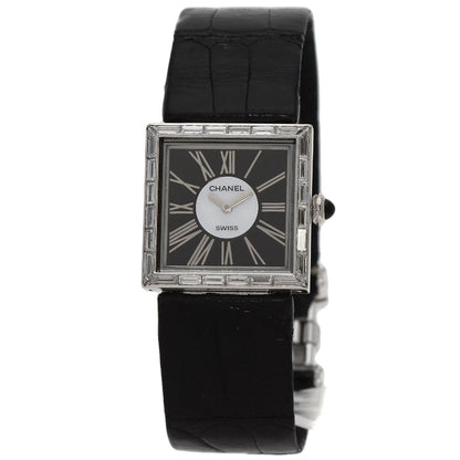 CHANEL シャネル H0106 マドモアゼル ダイヤモンドベゼル 腕時計 K18WG レディース 中古