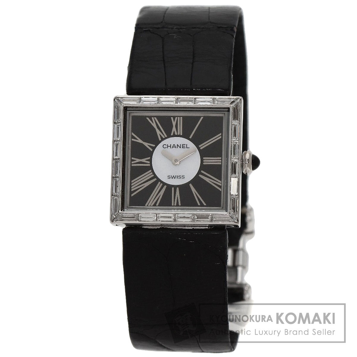 CHANEL シャネル H0106 マドモアゼル ダイヤモンドベゼル 腕時計 K18WG レディース 中古