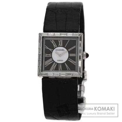 CHANEL シャネル H0106 マドモアゼル ダイヤモンドベゼル 腕時計 K18WG レディース 中古