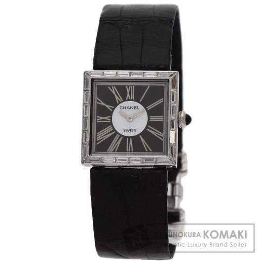 CHANEL シャネル H0106 マドモアゼル ダイヤモンドベゼル 腕時計 K18WG レディース 中古
