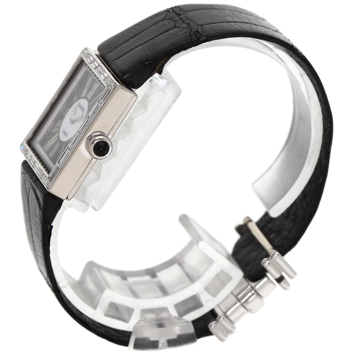 CHANEL シャネル H0106 マドモアゼル ダイヤモンドベゼル 腕時計 K18WG レディース 中古