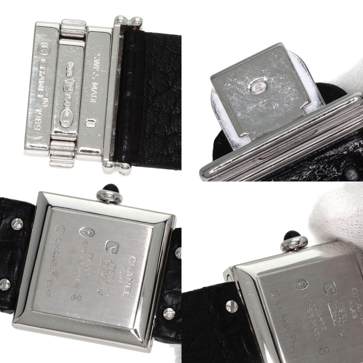 CHANEL シャネル H0106 マドモアゼル ダイヤモンドベゼル 腕時計 K18WG レディース 中古
