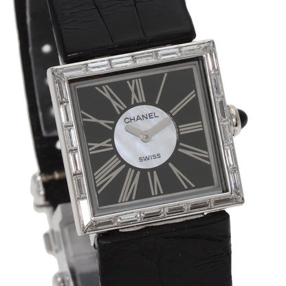 CHANEL シャネル H0106 マドモアゼル ダイヤモンドベゼル 腕時計 K18WG レディース 中古