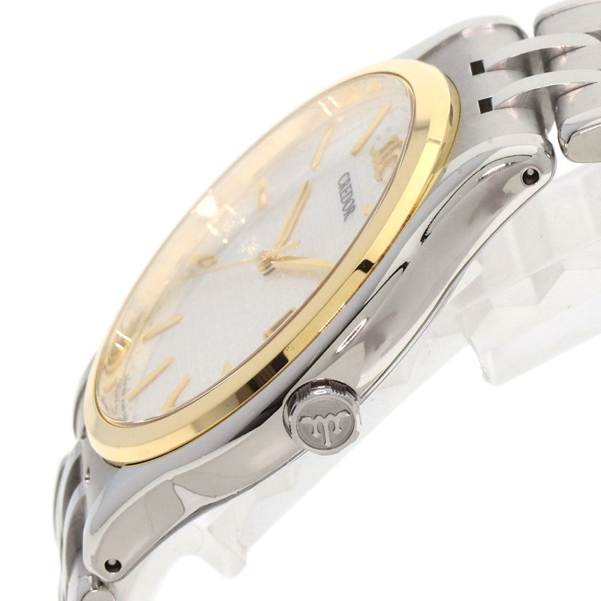 SEIKO セイコー GCAZ054 クレドール ラウンドフェイス 腕時計 SS メンズ 中古