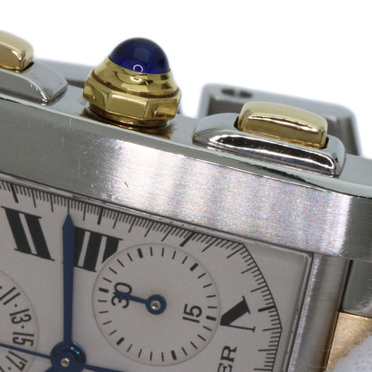 CARTIER カルティエ W51004Q4 タンクフランセーズ クロノリフレックス 腕時計 SS メンズ 中古