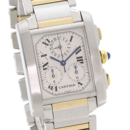 CARTIER カルティエ W51004Q4 タンクフランセーズ クロノリフレックス 腕時計 SS メンズ 中古