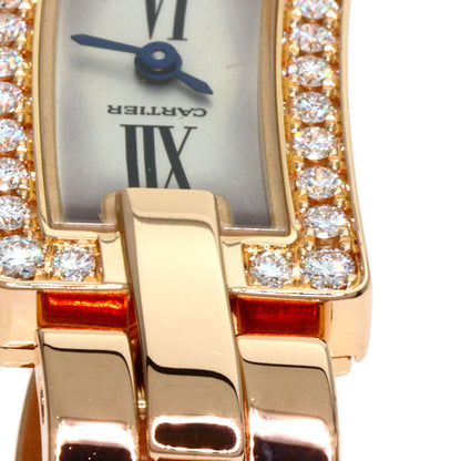 CARTIER カルティエ WG40023J バレリーナ ダイヤモンド 腕時計 K18PG レディース 中古