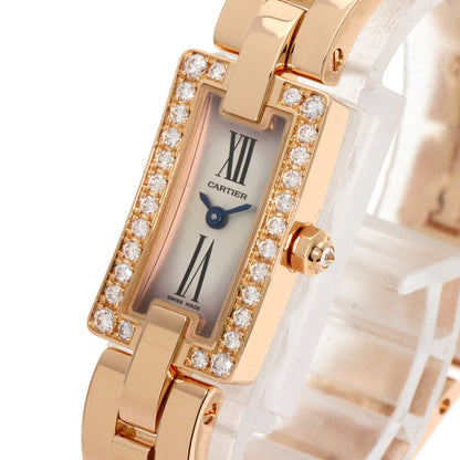 CARTIER カルティエ WG40023J バレリーナ ダイヤモンド 腕時計 K18PG レディース 中古