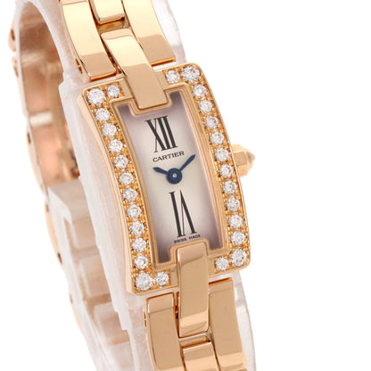 CARTIER カルティエ WG40023J バレリーナ ダイヤモンド 腕時計 K18PG レディース 中古