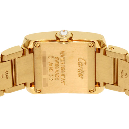 CARTIER カルティエ WJTA0039 タンクフランセーズSM ダイヤモンド 腕時計 K18YG レディース 中古
