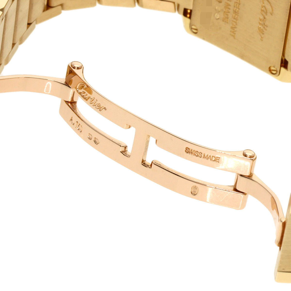 CARTIER カルティエ WJTA0039 タンクフランセーズSM ダイヤモンド 腕時計 K18YG レディース 中古