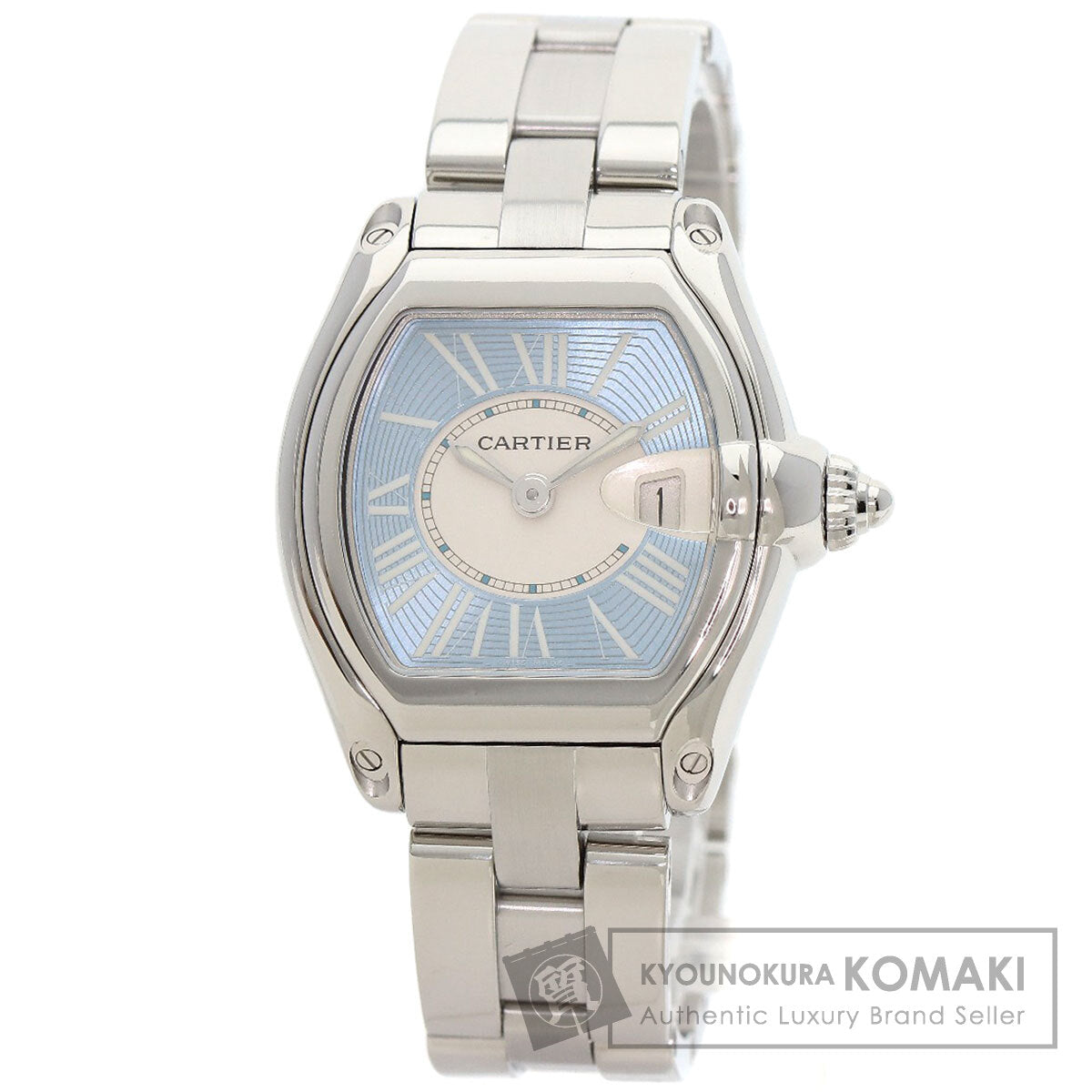 CARTIER カルティエ W62053V3 ロードスター ブルー 世界2500本限定 腕時計 SS レディース 中古