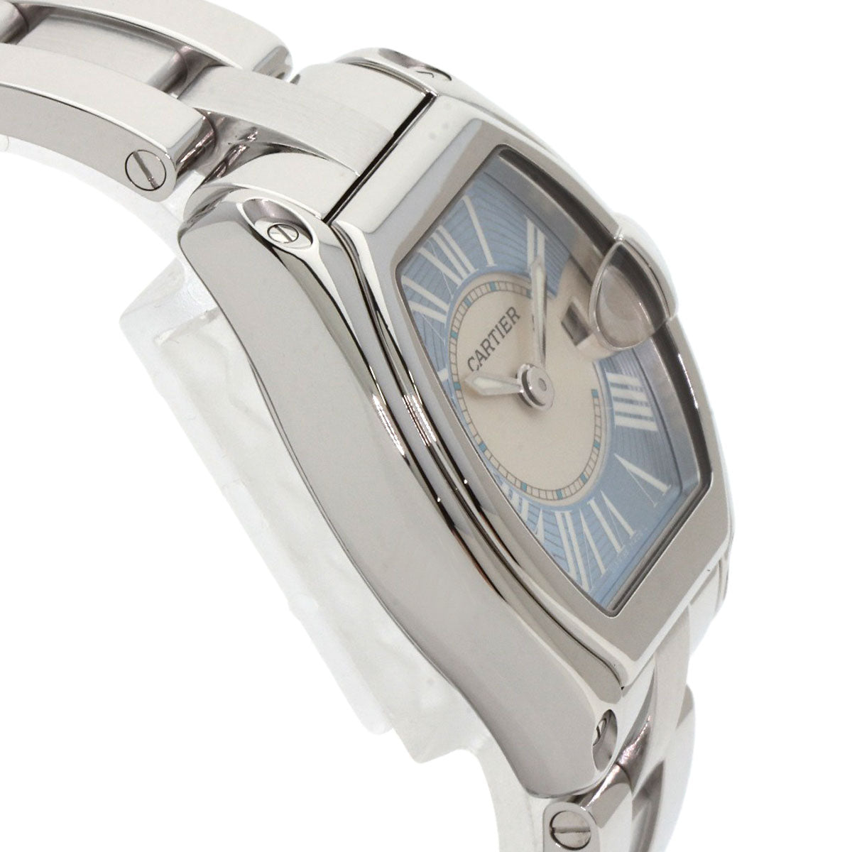CARTIER カルティエ W62053V3 ロードスター ブルー 世界2500本限定 腕時計 SS レディース 中古
