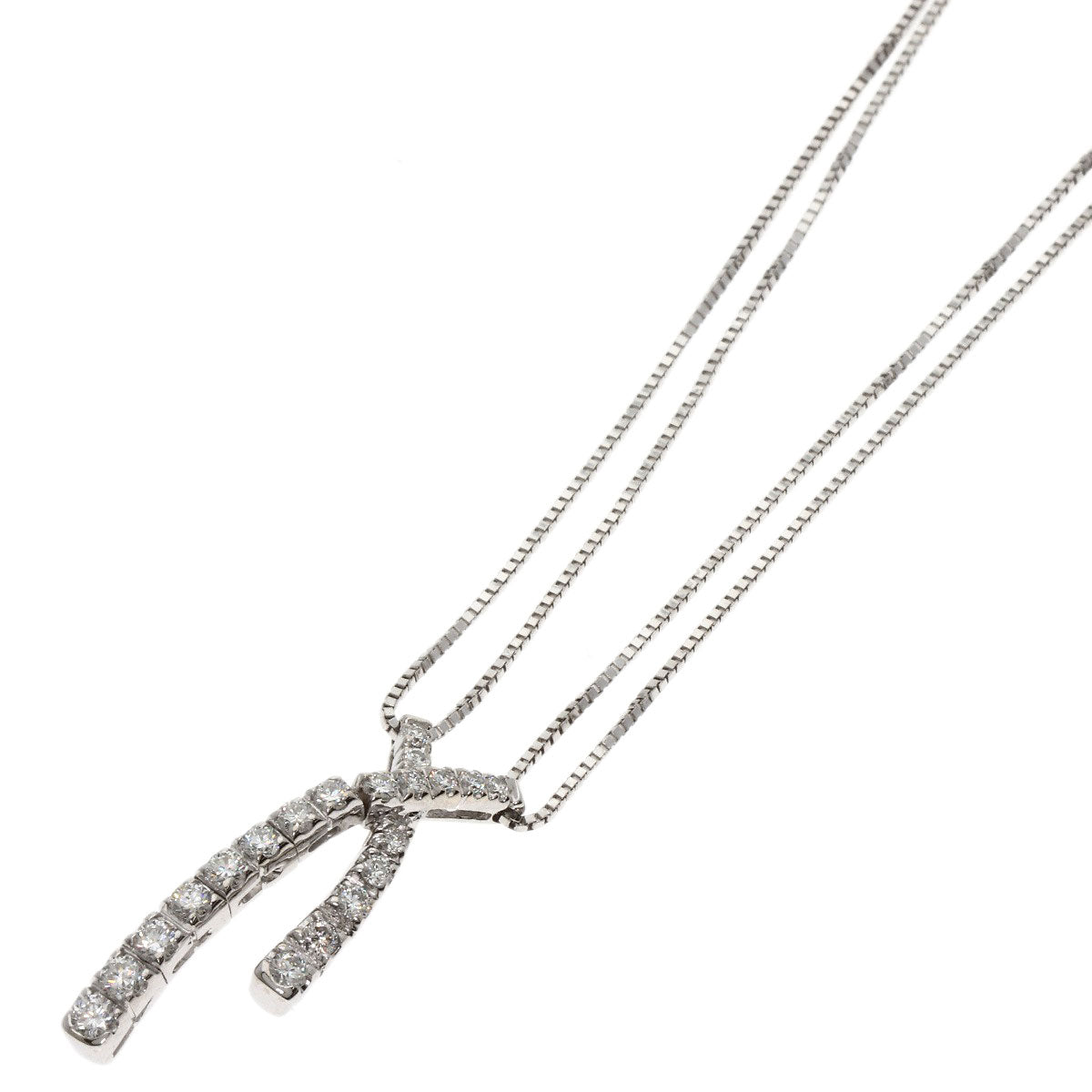 Damiani ダミアーニ メトロポリタン ダイヤモンド ネックレス K18WG レディース 中古