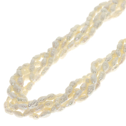 SELECT JEWELRY セレクトジュエリー 淡水パール 真珠 5連 ネックレス SV レディース 中古