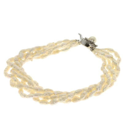 SELECT JEWELRY セレクトジュエリー 淡水パール 真珠 ブレスレット SV レディース 中古