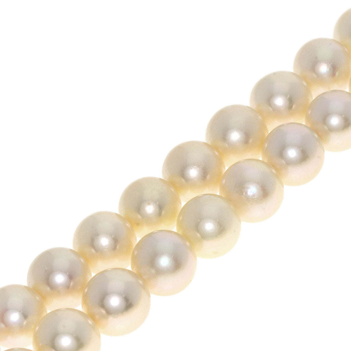 SELECT JEWELRY セレクトジュエリー アコヤパール 真珠 2連 ネックレス SV レディース 中古