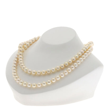 SELECT JEWELRY セレクトジュエリー アコヤパール 真珠 2連 ネックレス SV レディース 中古