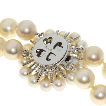 SELECT JEWELRY セレクトジュエリー アコヤパール 真珠 2連 ネックレス SV レディース 中古