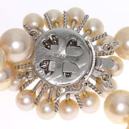 SELECT JEWELRY セレクトジュエリー アコヤパール 真珠 2連 ネックレス SV レディース 中古