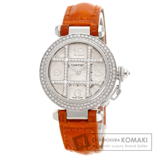 カルティエ WJ105741 パシャ32mm グリッド ダイヤモンド 腕時計 中古 商品画像1