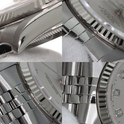 ROLEX ロレックス 16234G デイトジャスト 10P ダイヤモンド 腕時計 SS メンズ 中古