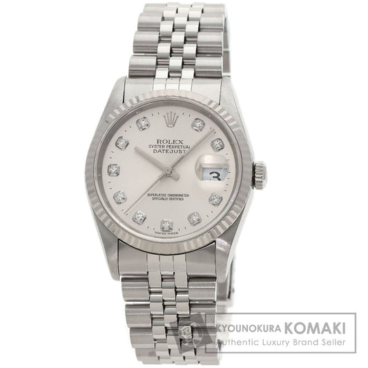 ROLEX ロレックス 16234G デイトジャスト 10P ダイヤモンド 腕時計 SS メンズ 中古
