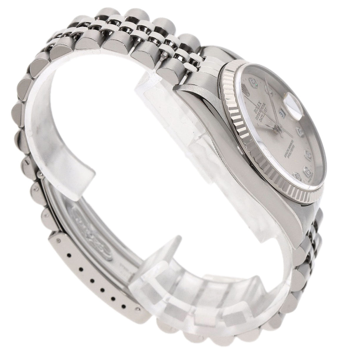 ROLEX ロレックス 16234G デイトジャスト 10P ダイヤモンド 腕時計 SS メンズ 中古