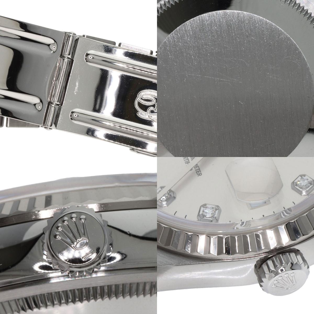 ROLEX ロレックス 16234G デイトジャスト 10P ダイヤモンド 腕時計 SS メンズ 中古