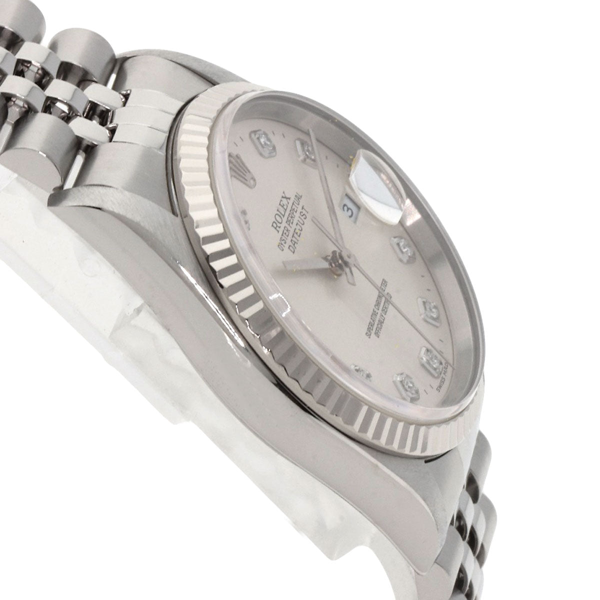 ROLEX ロレックス 16234G デイトジャスト 10P ダイヤモンド 腕時計 SS メンズ 中古