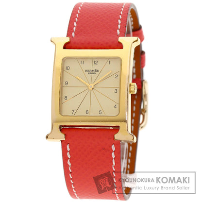 HERMES エルメス H1.501 Hウォッチ 腕時計 GP レディース 中古
