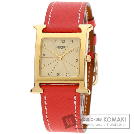 HERMES エルメス H1.501 Hウォッチ 腕時計 GP レディース 中古