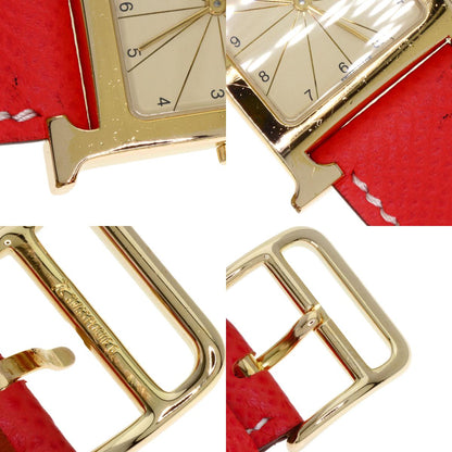 HERMES エルメス H1.501 Hウォッチ 腕時計 GP レディース 中古