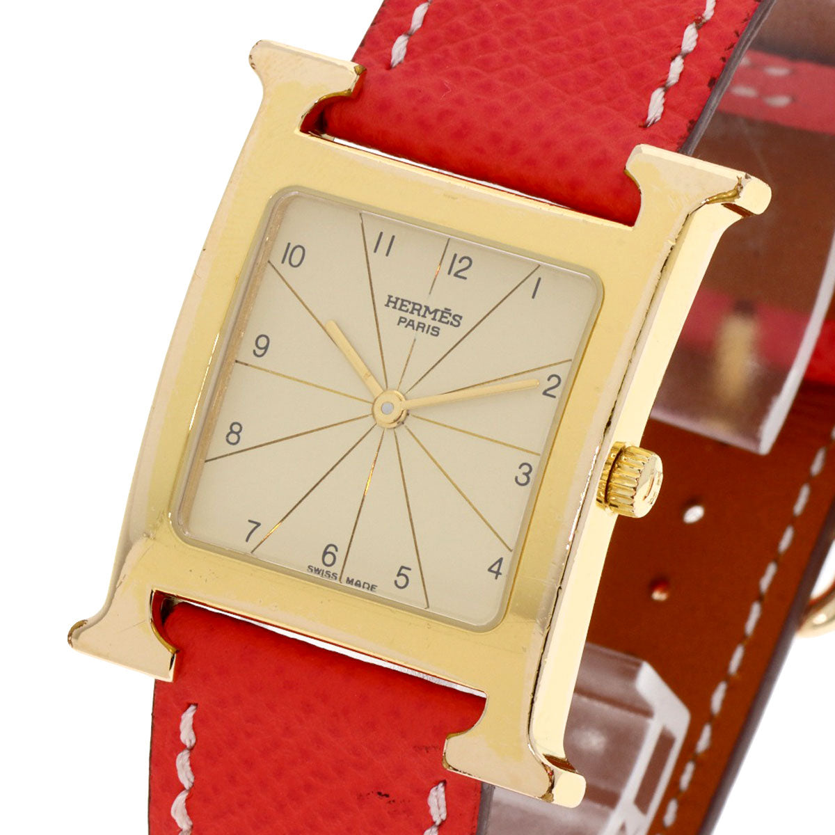HERMES エルメス H1.501 Hウォッチ 腕時計 GP レディース 中古