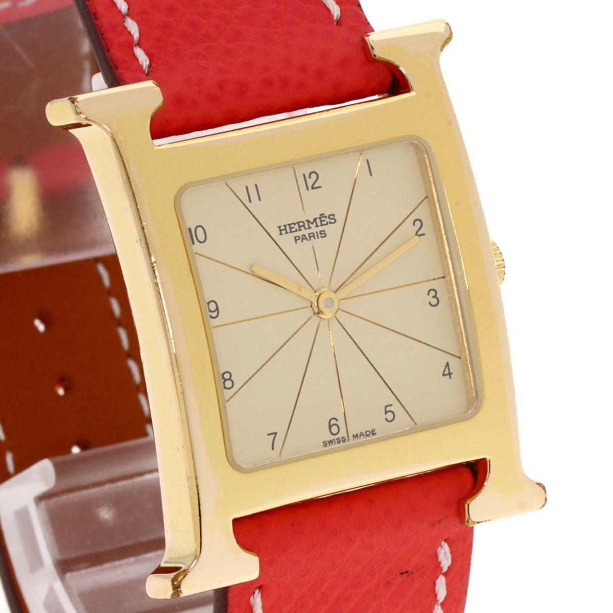 HERMES エルメス H1.501 Hウォッチ 腕時計 GP レディース 中古
