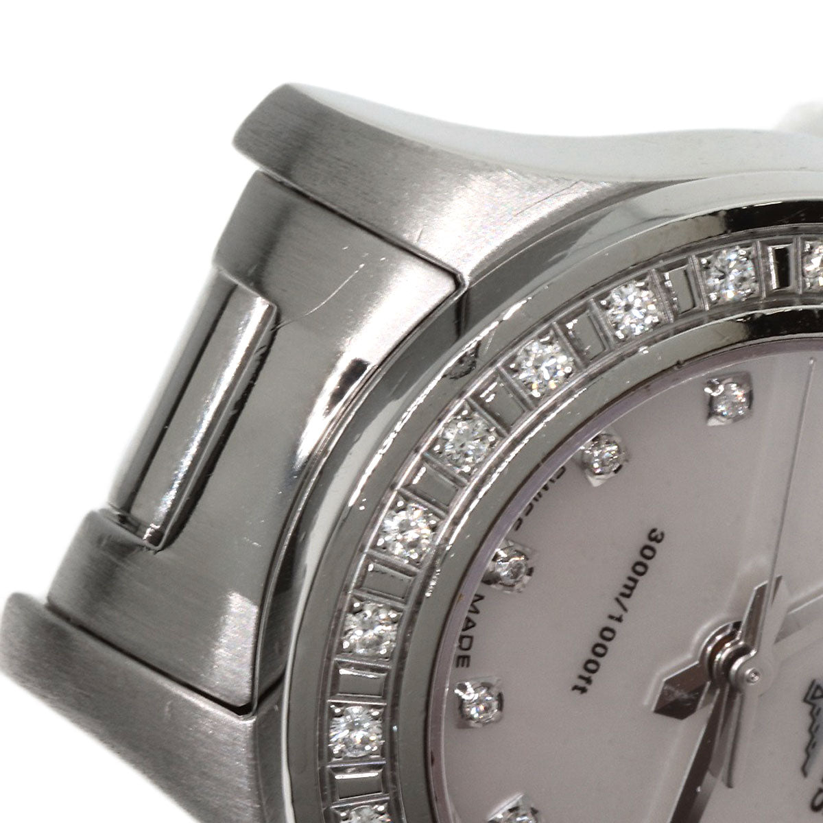 LONGINES ロンジン L3.158.0 ハイドロコンクエスト 11P ベゼル ダイヤモンド 腕時計 SS レディース 中古