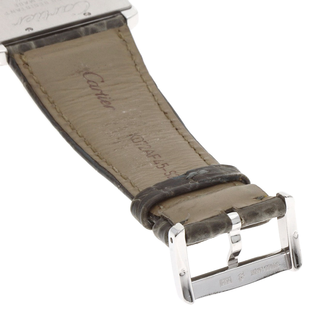 CARTIER カルティエ WA301236 ミニタンク ディヴァン ベゼル ダイヤモンド 腕時計 K18WG レディース 中古