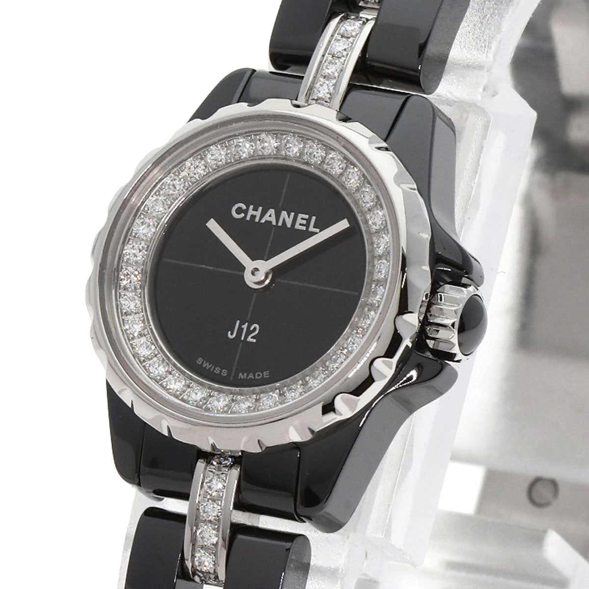 CHANEL シャネル H5236 J12 XS 19mm ダイヤモンド 腕時計 セラミック レディース 中古