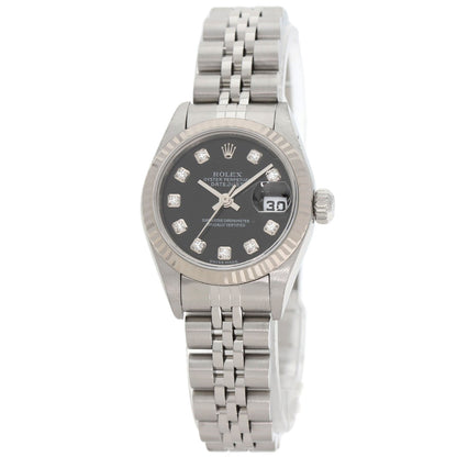 ROLEX ロレックス 79174G デイトジャスト 10P ダイヤモンド 腕時計 SS レディース 中古