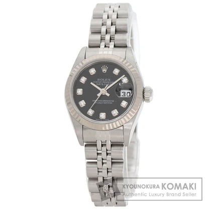 ROLEX ロレックス 79174G デイトジャスト 10P ダイヤモンド 腕時計 SS レディース 中古