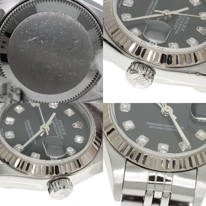 ROLEX ロレックス 79174G デイトジャスト 10P ダイヤモンド 腕時計 SS レディース 中古