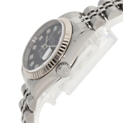 ROLEX ロレックス 79174G デイトジャスト 10P ダイヤモンド 腕時計 SS レディース 中古