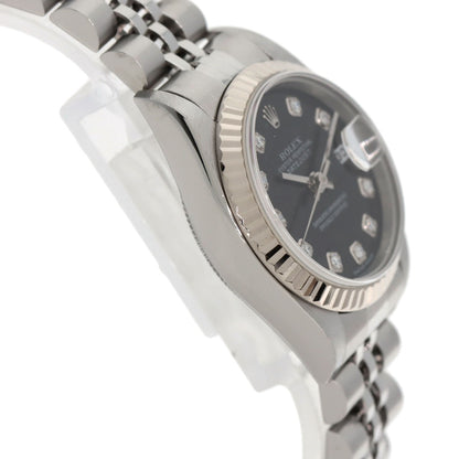 ROLEX ロレックス 79174G デイトジャスト 10P ダイヤモンド 腕時計 SS レディース 中古